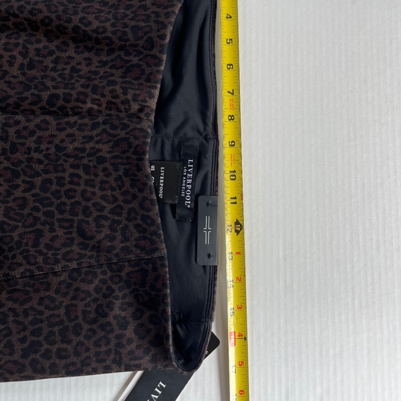 Liverpool Plus Sz 16W Leopard Print Leggings Pants Brown Pull On Stretch - Picture 8 of 9